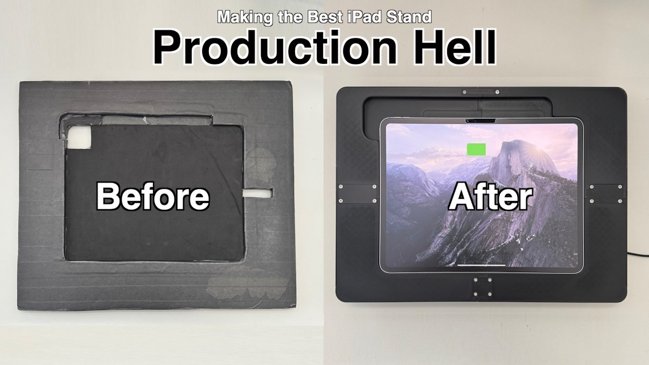 Production Hell | Making the Best iPad Stand | Studio Wireless Charging Adjustable Drawing Stand