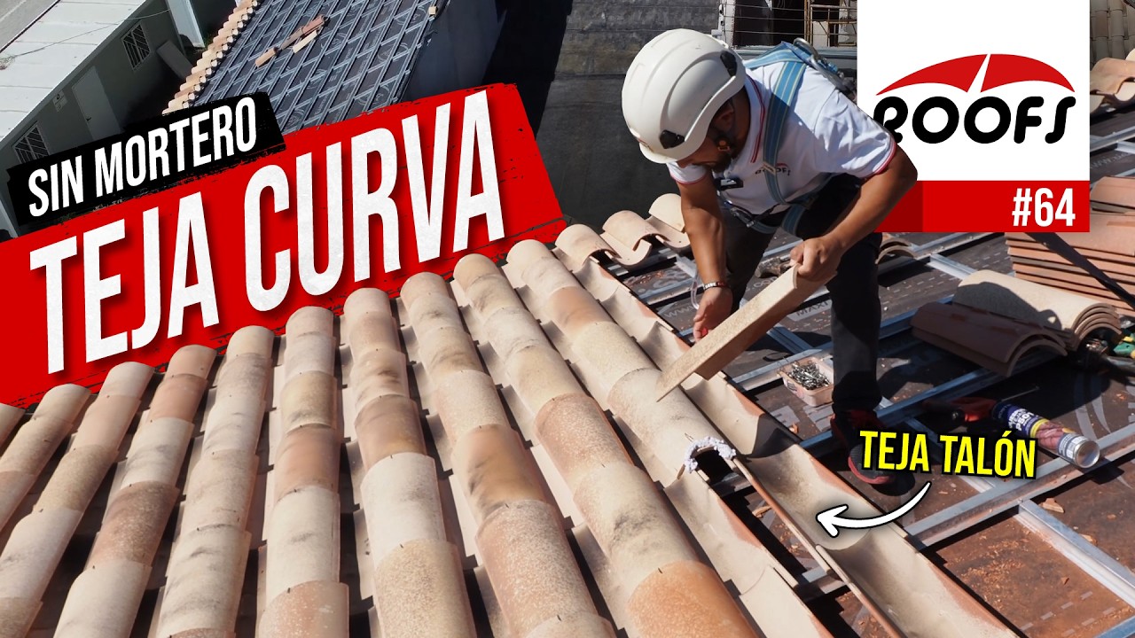 Cómo instalar TEJA CURVA sobre Rastreles en seco | Cubierta Ventilada Monopendiente | ROOFS 🔴