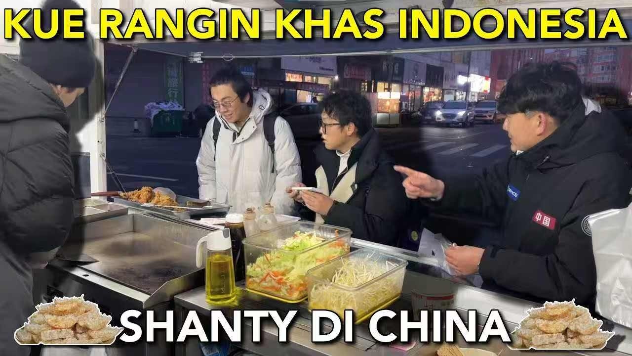 JUAL KUE RANGIN DENGAN FOODTRUCK DI CHINA, AROMA KELAPA YANG NIKMAT DISUKAI WARGA CHINA, LUDES🥰