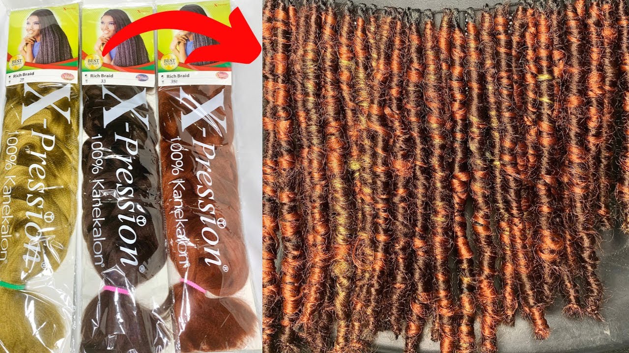 DIY||HOW TO MAKE CROCHET DISTRESSED FAUX LOCS USING XPRESSION BRAIDING HAIR AND BRAZILIAN WOOL