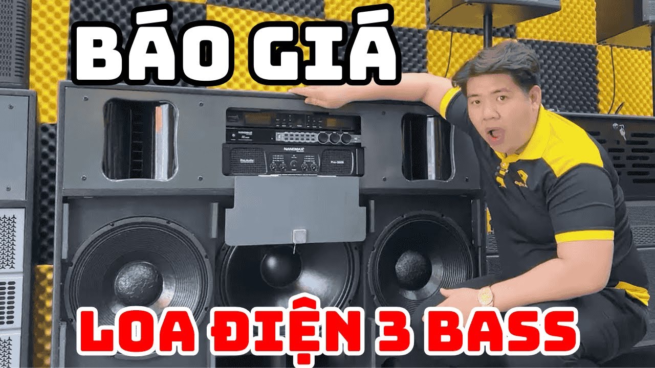 BÁO GIÁ LOA ĐIỆN 3 BASS CHÍNH HÃNG ĐẦU TIÊN TẠI VIỆT NAM  NANOMAX PRO 369i CÔNG SUẤT 4800W