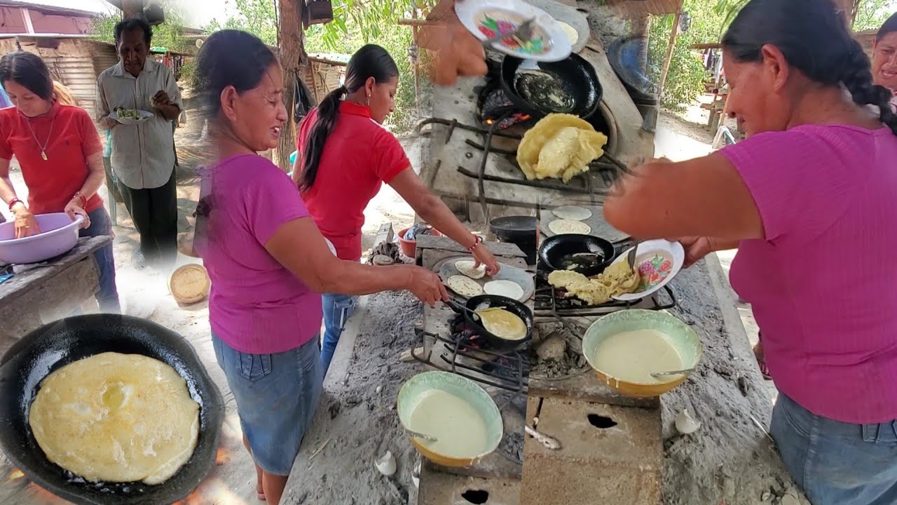 Ami mama sele cae LA tortitas de huevo con masa en El fuego 🤯😫