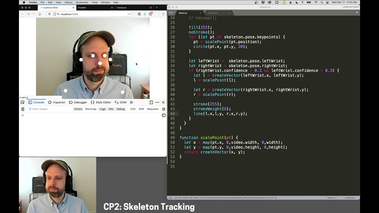 CP2: Skeleton Tracking in p5.js