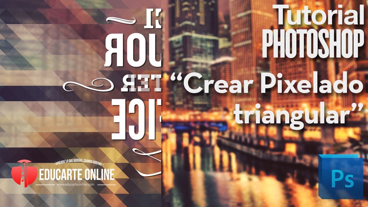 Crear Pixelado triangular - Tutorial Photoshop