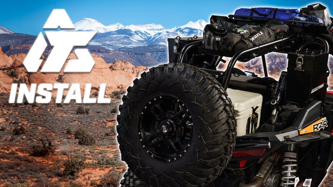 Polaris RZR XP Tusk Rear Bumper, Cargo Rack & Spare Tire Carrier Install | Tusk Overland Cargo Kit