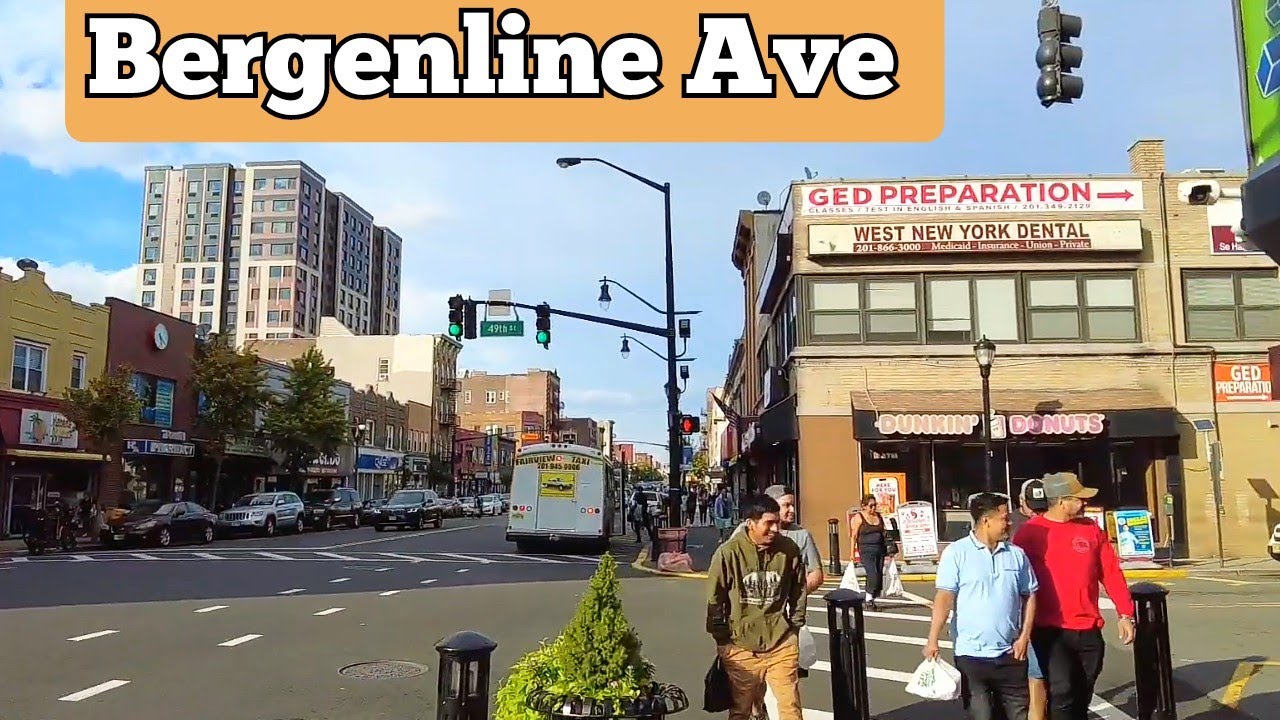 Walking on Bergenline Avenue from 38th St in Union City to 58th St in WNY | New Jersey, USA