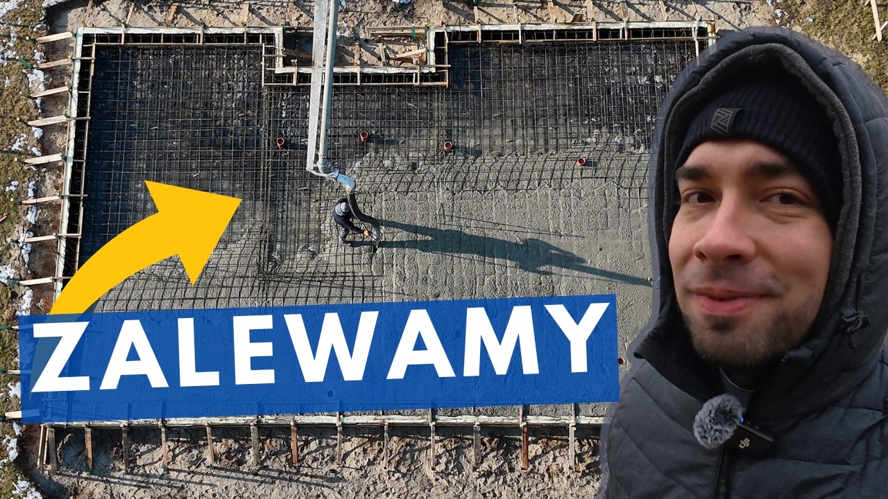 LEJEMY BETON NA PŁYTĘ FUNDAMENTOWĄ ZIMĄ. Relacja z budowy domu