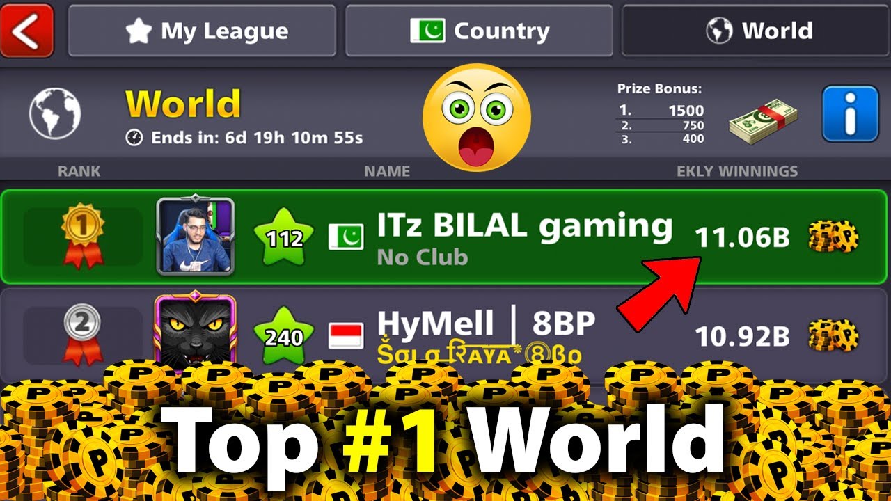 TOP 1 IN THE WORLD LEAGUE 8 BALL POOL