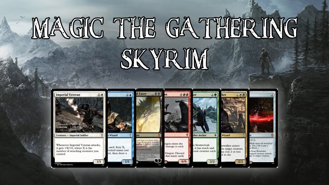 I Designed a Custom 'Skryim' Magic The Gathering Set!