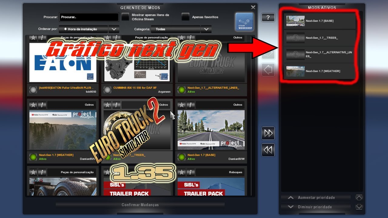 📷 MOD GRÁFICOS - NEXT GEN 1.7  -  ETS2 1.35