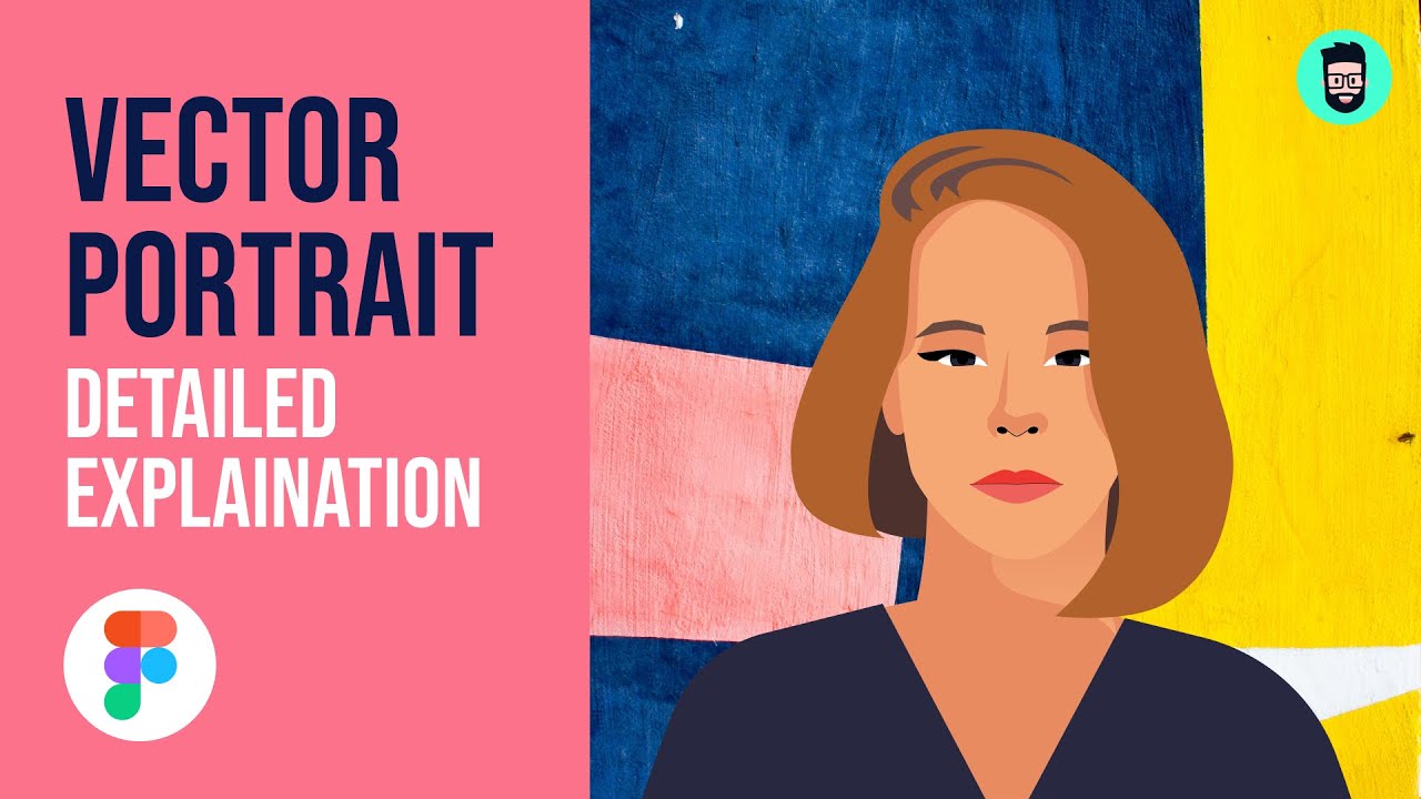 Vector Portrait Tutorial for Beginners Using Basic Shapes | FIGMA Flat Illustration Tutorial