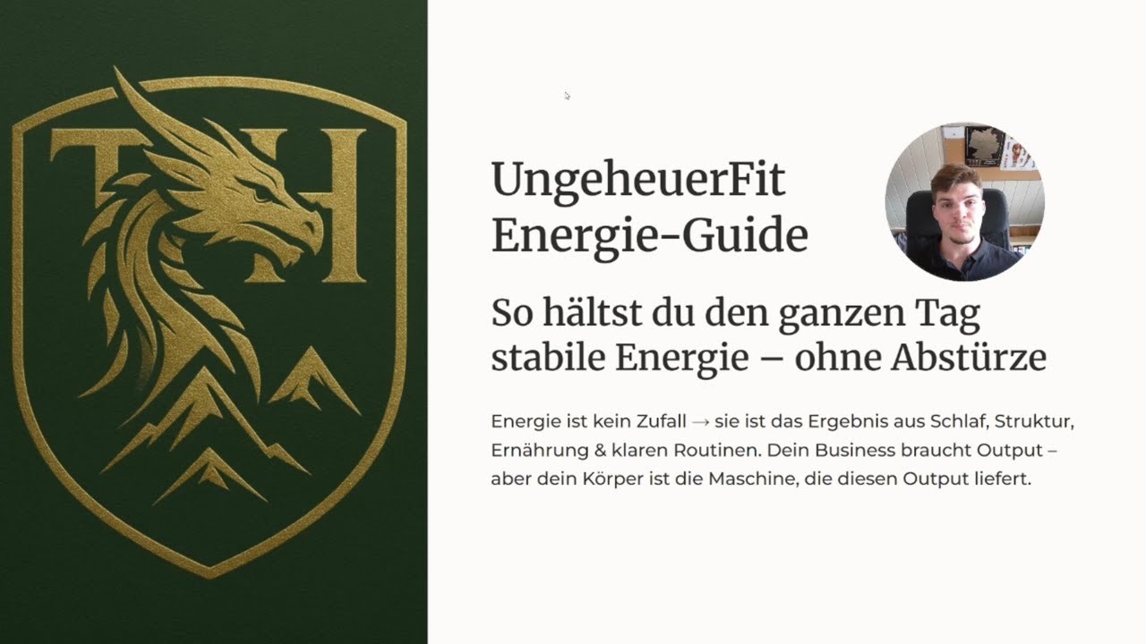 Wie du mit simplen Basics, den 24/7 Energie hast  (Gratis Kurs)