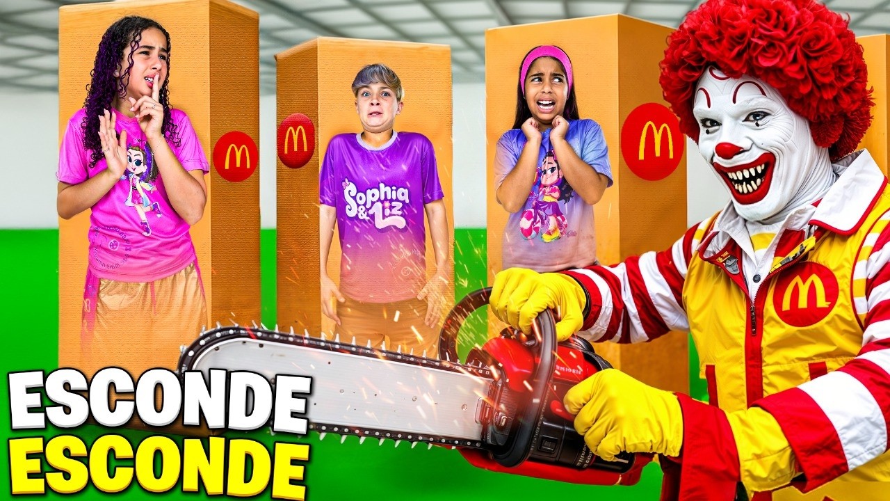 ESCONDE - ESCONDE COM CAIXAS DO MC DONALDS GIGANTE