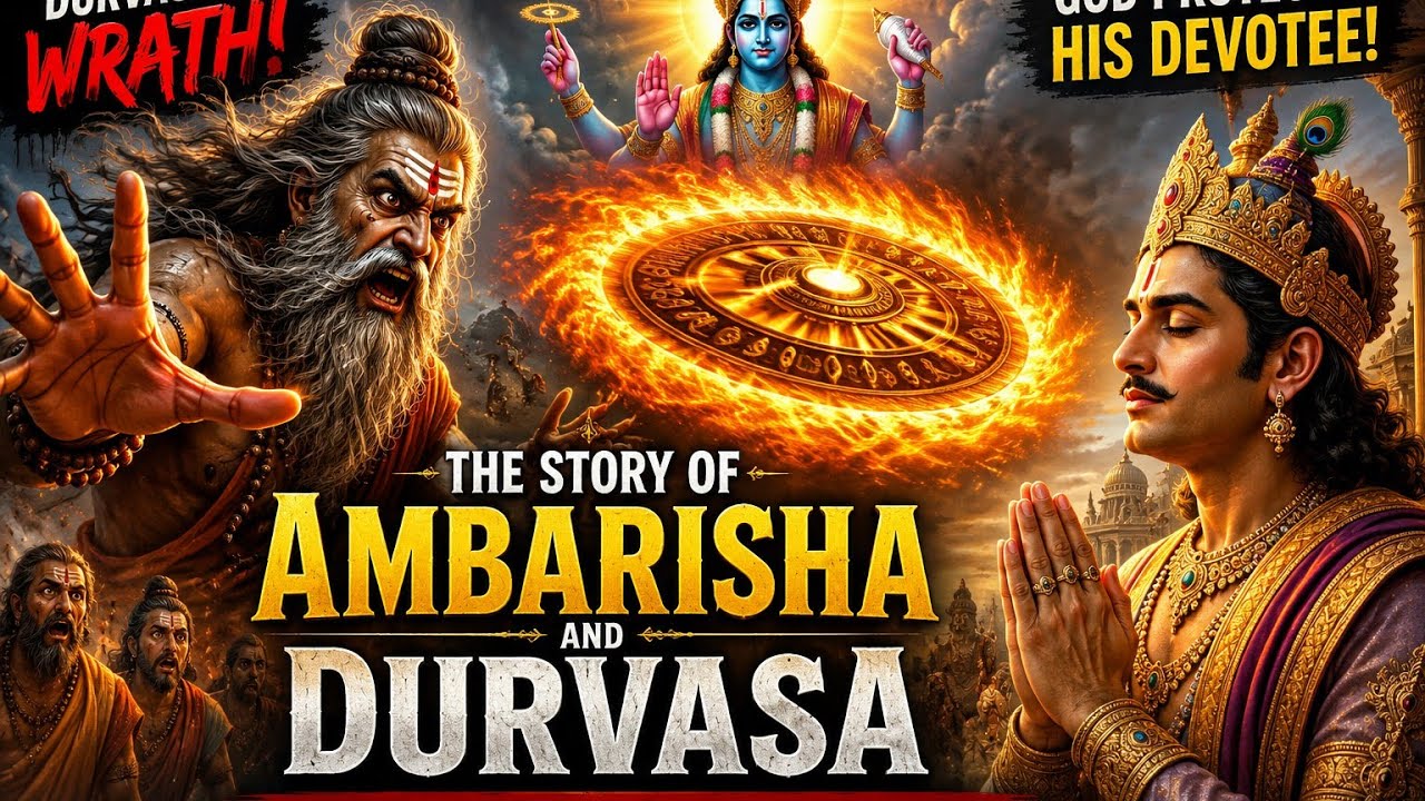 Sage Durvasa vs Sudarshan Chakra | King Ambarish and Durvasa Story #devotional #hindumythology 