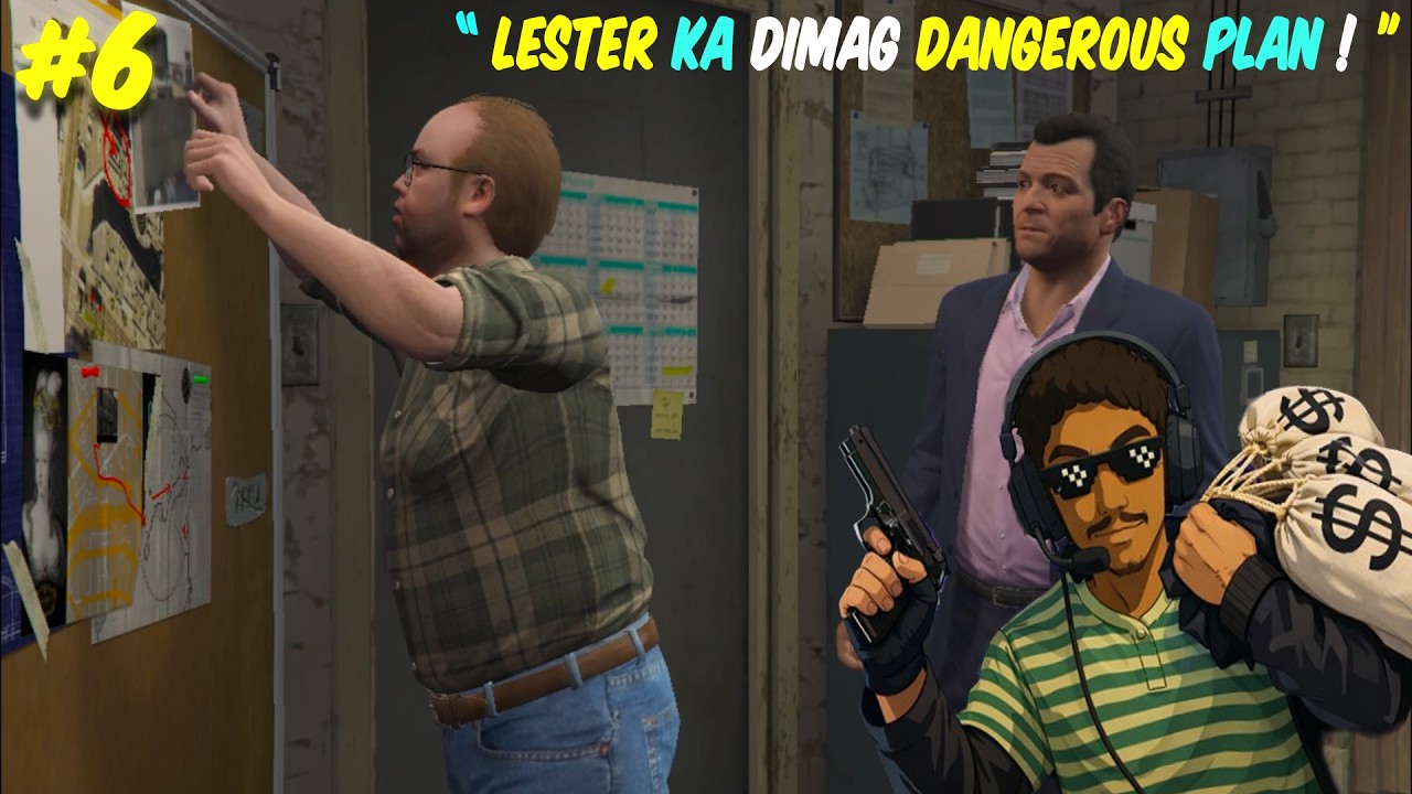 Lester ka Dimag  Dangerous Plan 🤯 | GTA 5 Jewel Store Heist Episode 06