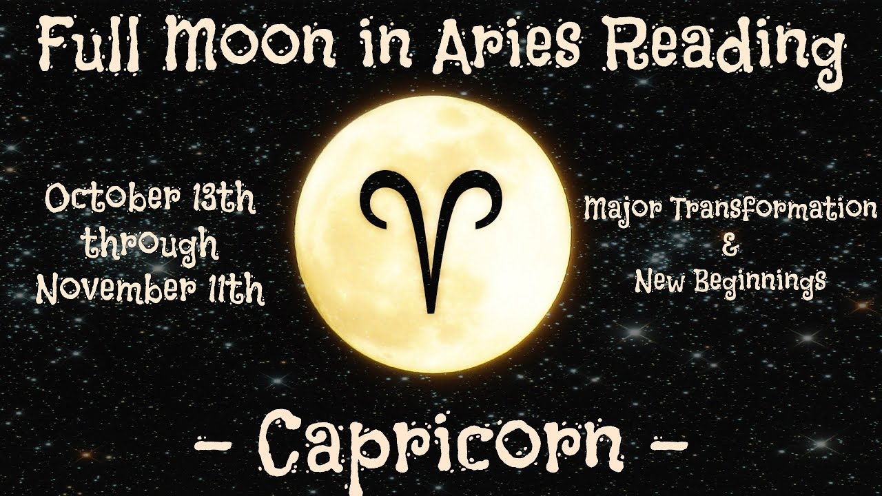 Capricorn ~ Special surprises just for you! ~ Aries Full Moon Reading