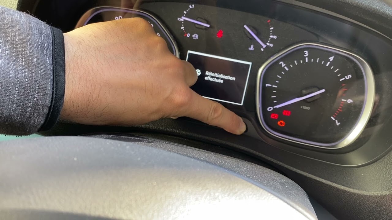 Réinitialisation vidange sur Peugeot TRAVELLER 2017