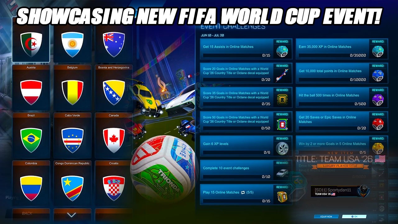 Обзор всех *НОВЫХ* декалей FIFA World Cup и БЕСПЛАТНЫЕ ПРЕДМЕТЫ в событии World Cup в Rocket Leag...