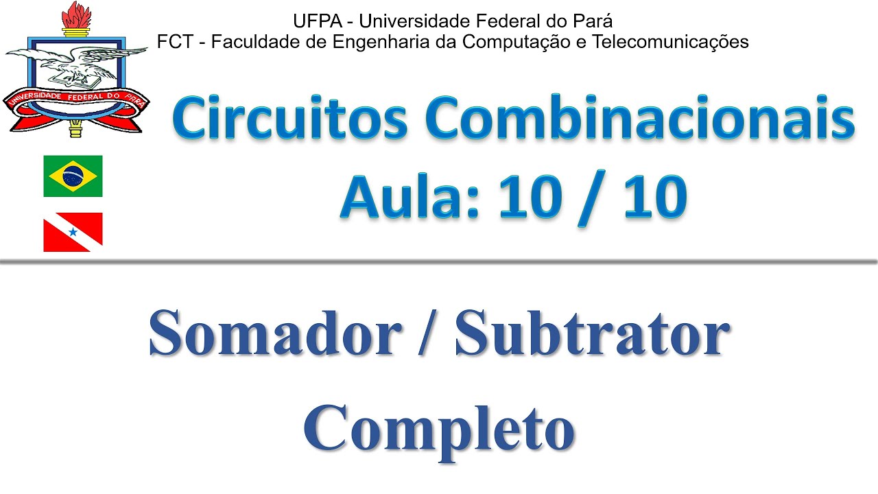 Somador e Subtrator Completo - #10 - Circuitos Combinacionais - Eletrônica Digital
