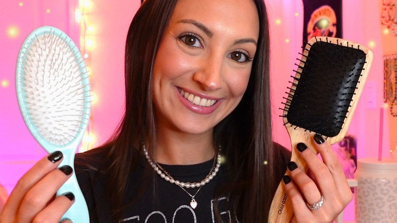 ASMR Dreamy Nighttime Hair Brushing, Clipping & Face Touching ☁️🌙