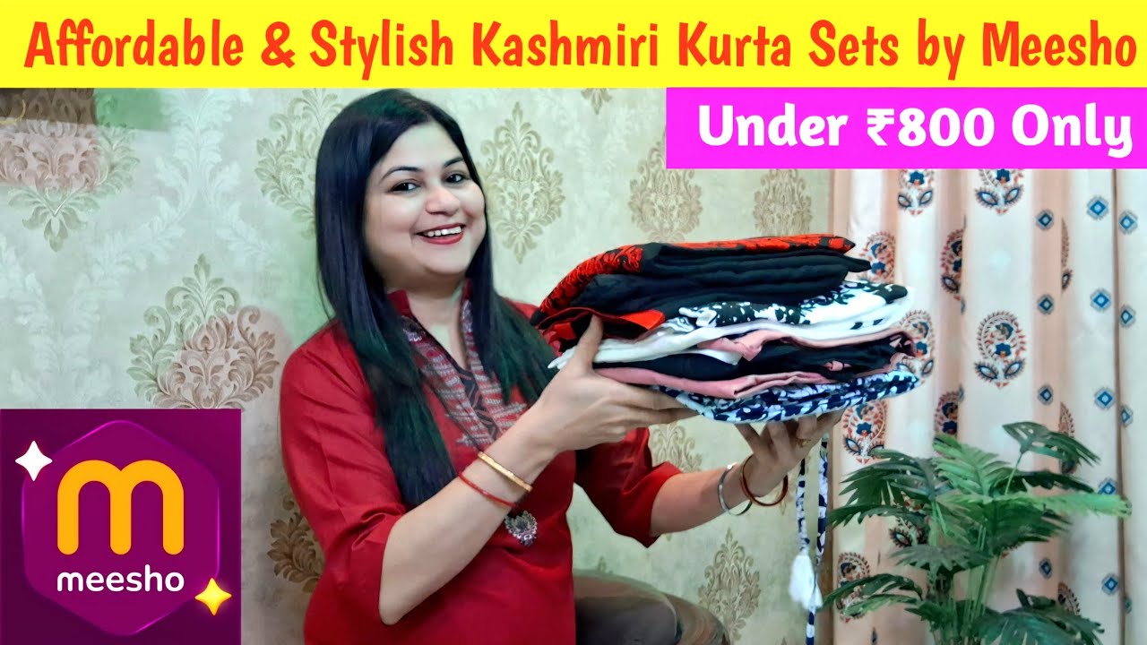 Kashmiri Kurta Sets Haul by Meesho 😍 | Affordable & Stylish Under Budget❤️Affordable Fashion Try-On