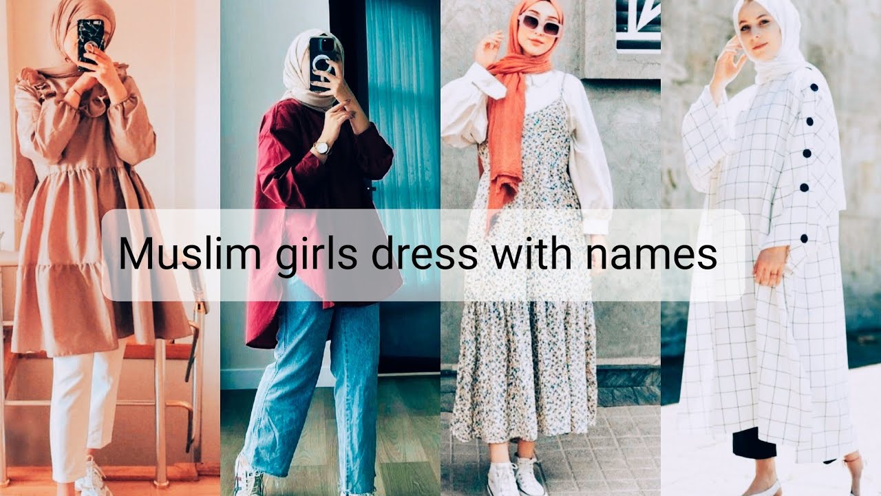 hijab muslim girls dresses with their names / muslim girls morden fashion dress ideas. #hijabfashion