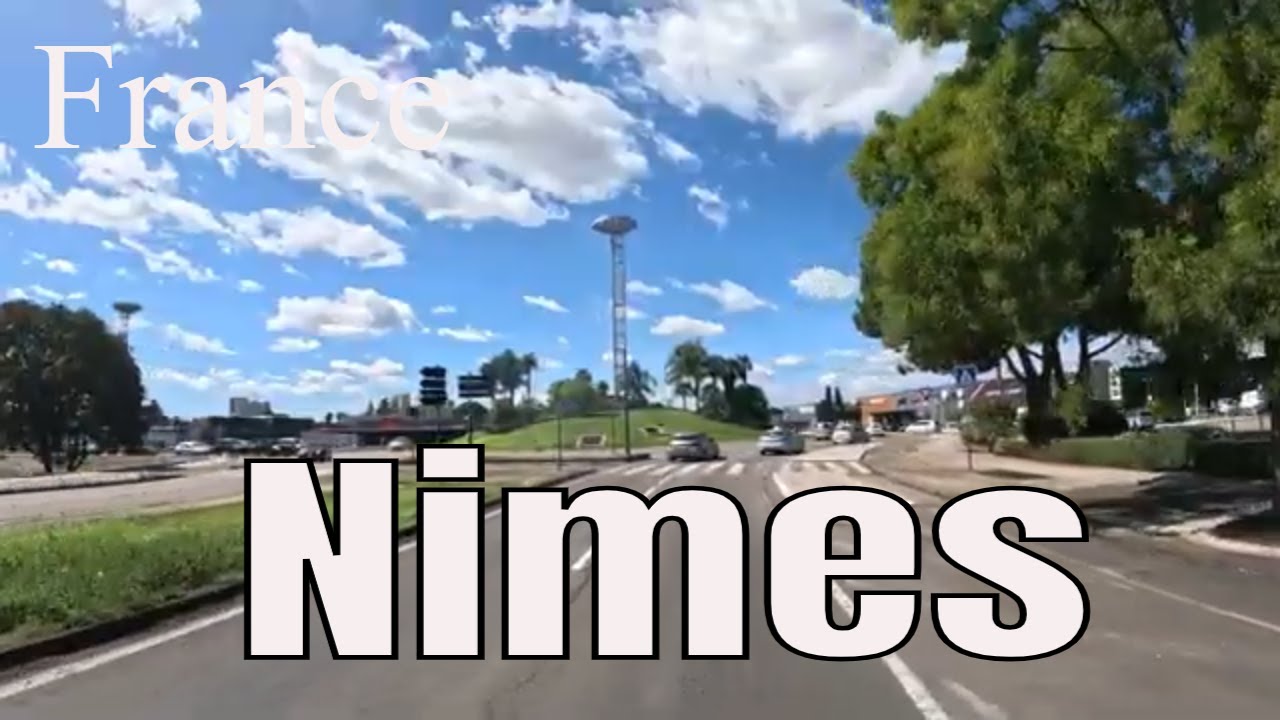 Nimes, France Drive 5k - Driving- French region