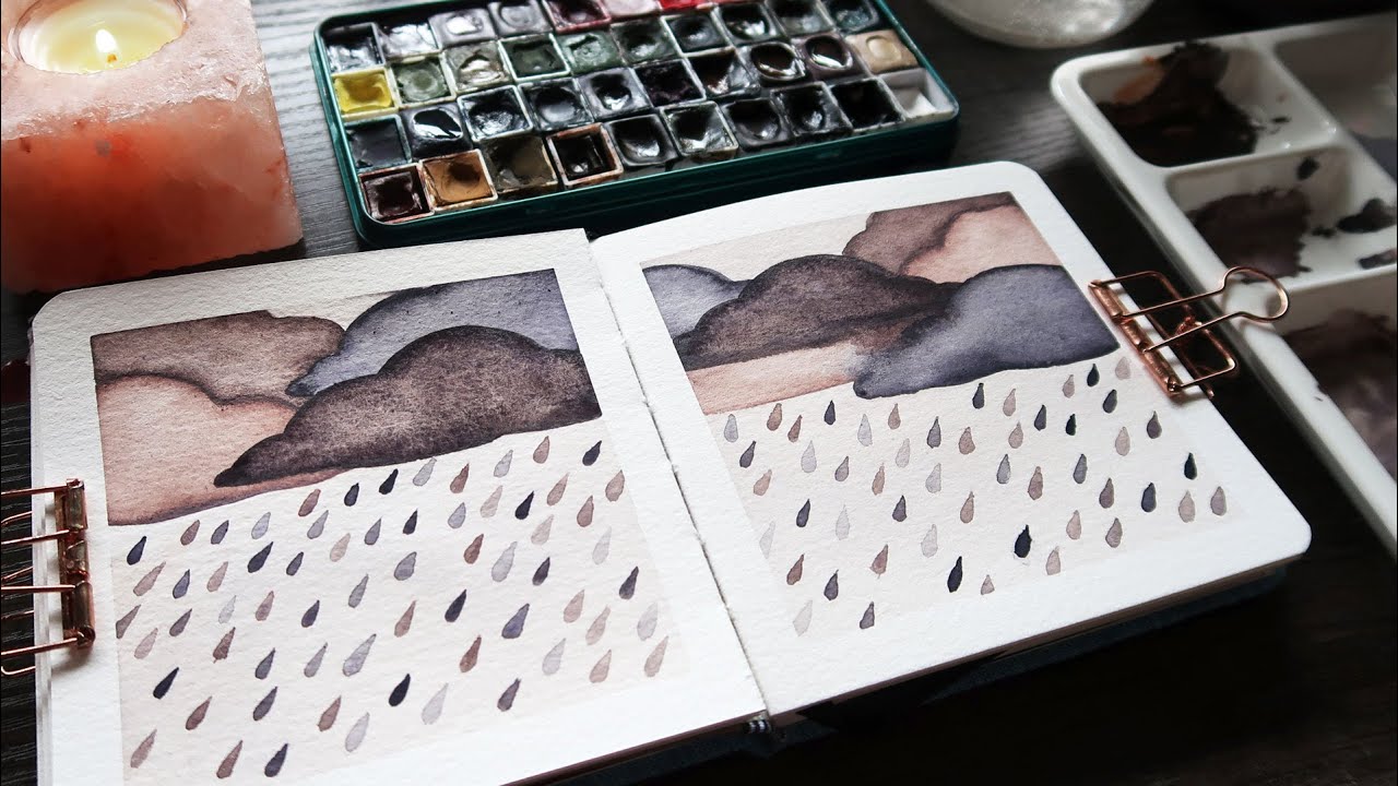 Paint Dreamy Watercolor Rain Clouds with Me!
