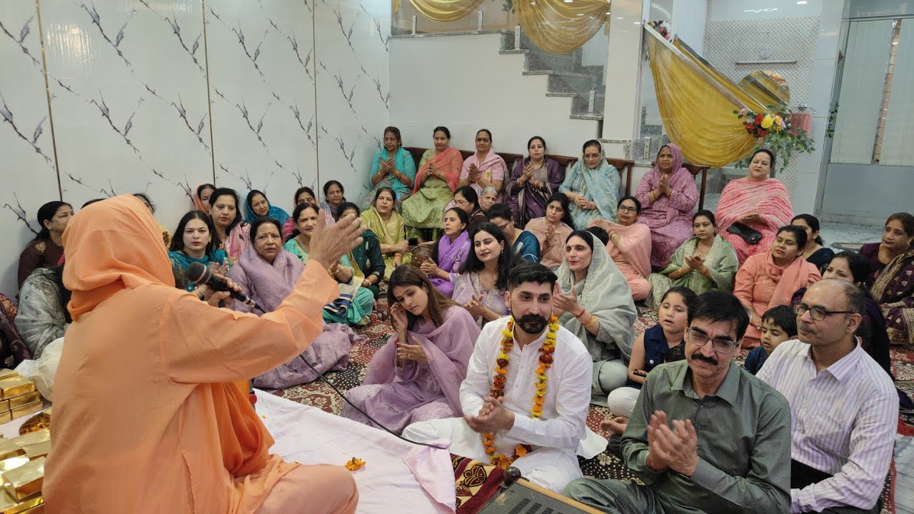 गुरुजी महाराज सत्संग करते वार्ड नंबर 1 आरएस पुरा लड़के की शादी पर था कार्यक्रम#weddingmusic 