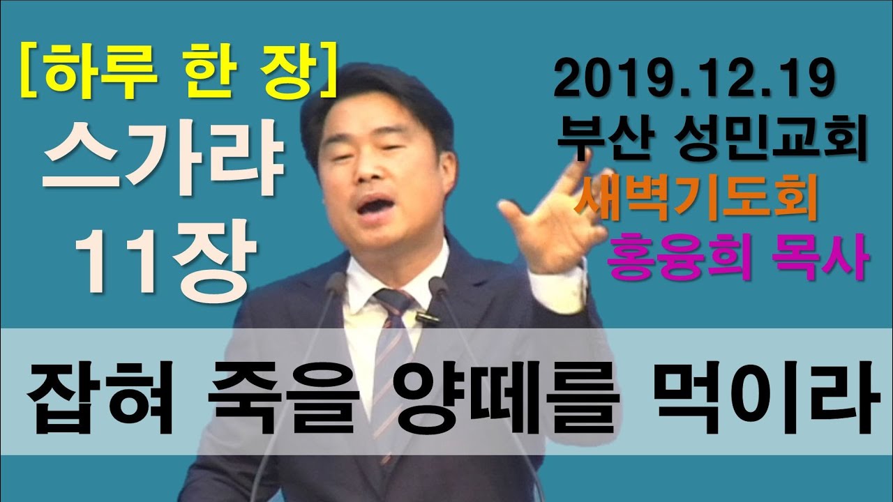 [하루 한 장] 스가랴11장_잡혀 죽을 양떼를 먹이라