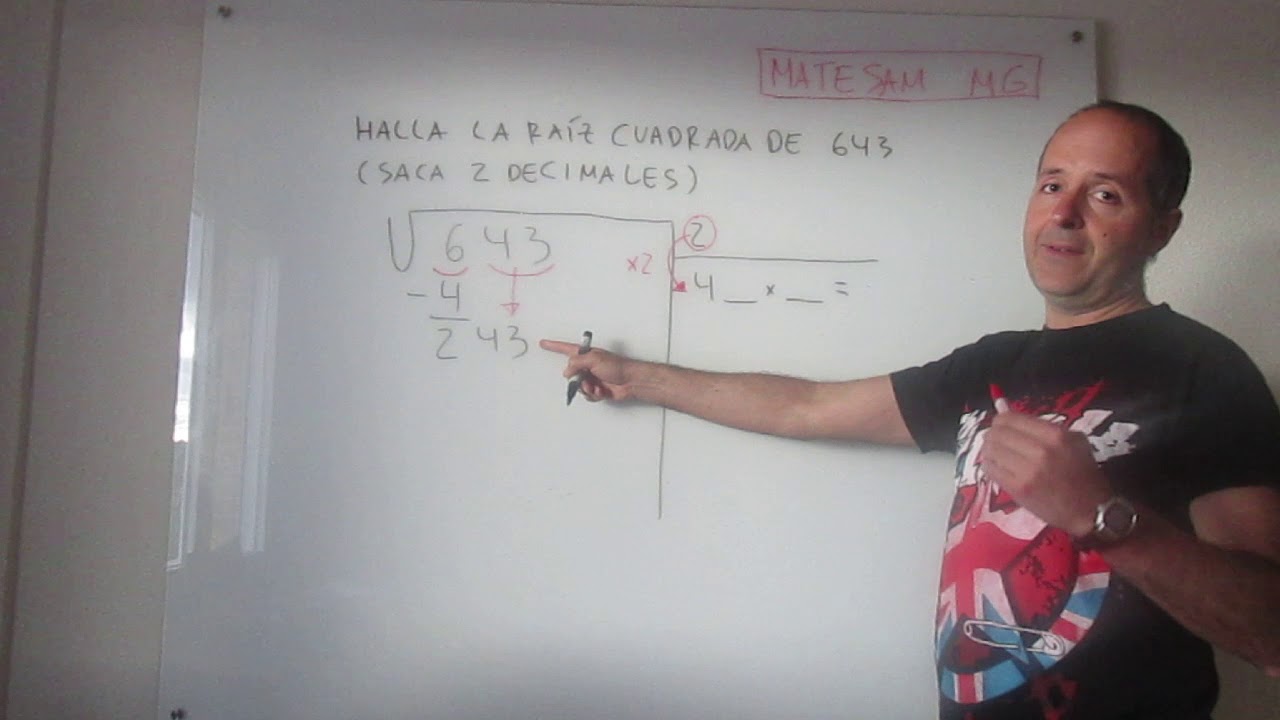 Raíz cuadrada sacando decimales