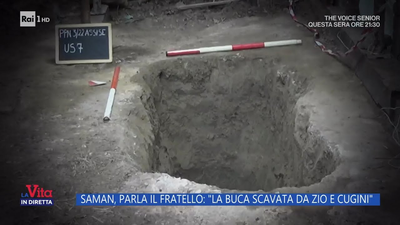 Delitto Saman Abbas: il fratello: "La buca scavata da zio e cugini" - La Vita in Diretta 14/03/2025