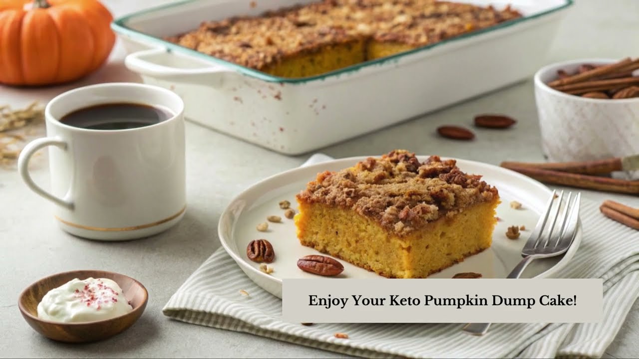 Keto Pumpkin Dump Cake