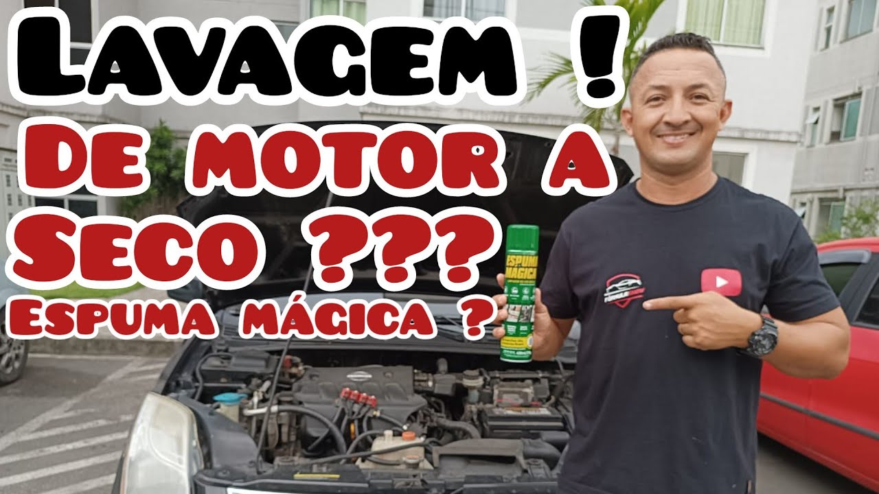 Lavagem de motor a seco com espuma mágica funciona????#motor#automotivo#higienização#carros#carro