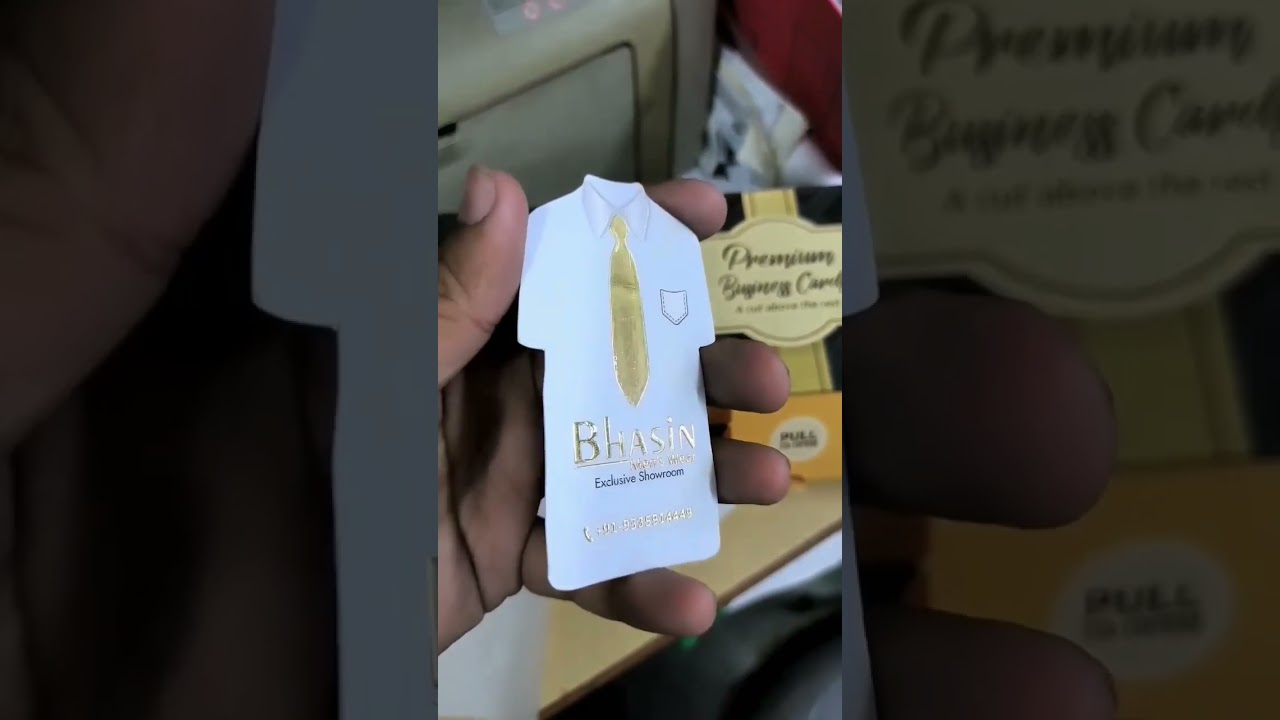 Golden Foil Die Cut cardsContact - +91- 8929302767#visitingcards#businesscard#youtubeshorts #viral