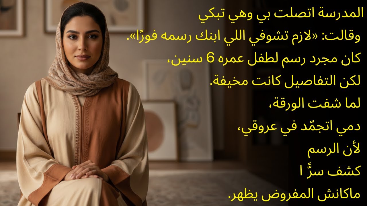 قصص خلف الأبواب | رسم بريء من ابني الصغير جعل المدرسة تتصل بي باكية