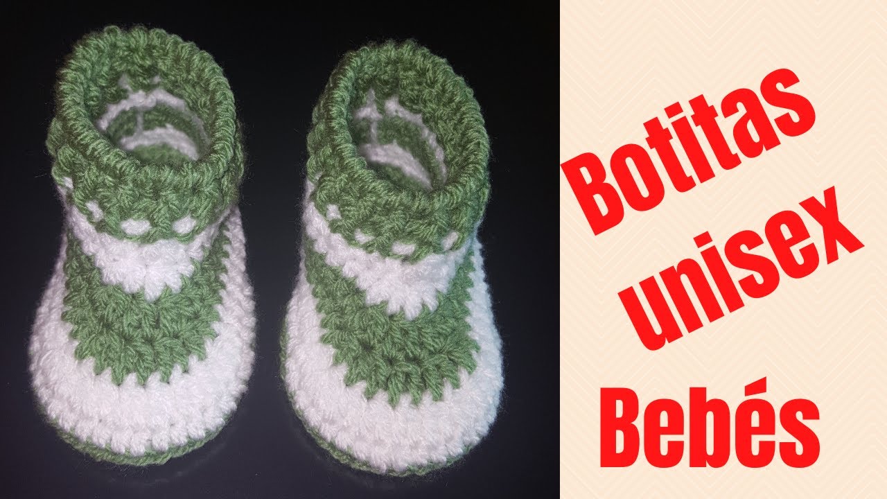 #zapatito #bebe #crochet                                       Zapatitos unisex a crochet para bebé