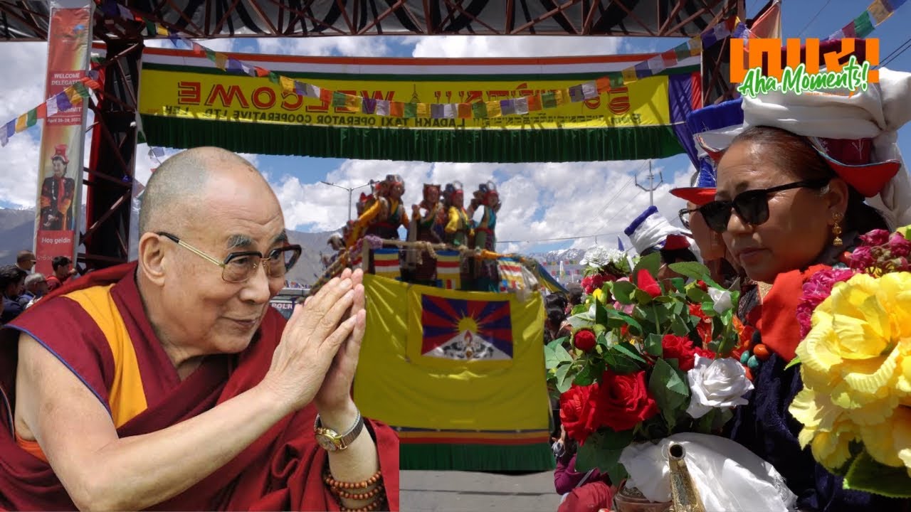 HH the @Dalai Lama Arrives to a Grand Welcome in #ladakh  | Airport to Phodrang Road Show