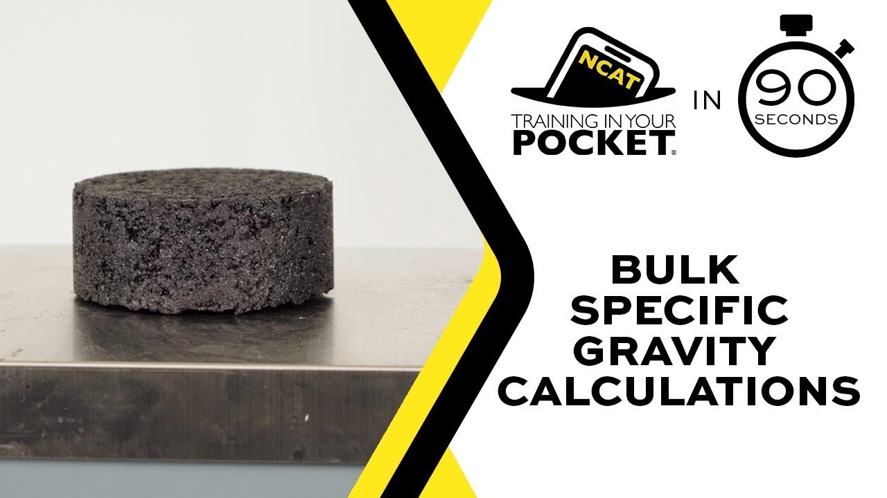 Training In Your Pocket in 90 Seconds: Bulk Specific Gravity Calculations