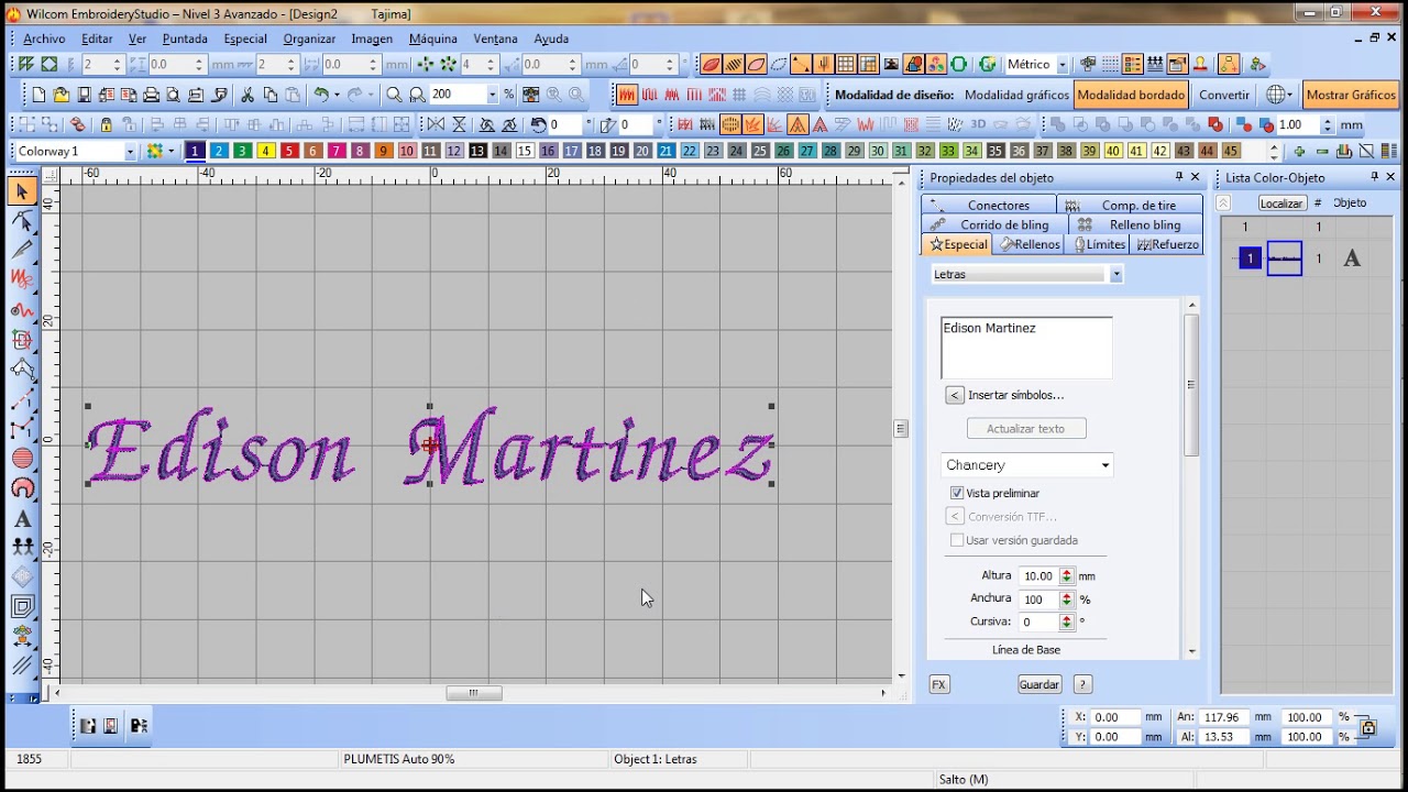 como crear texto en wilcom part1