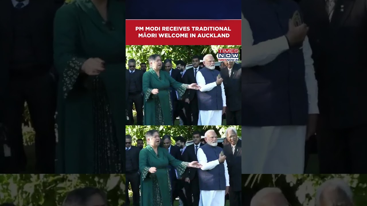 PM Narendra Modi Receives Traditional Māori Welcome In Auckland | India-New Zealand Ties #shorts