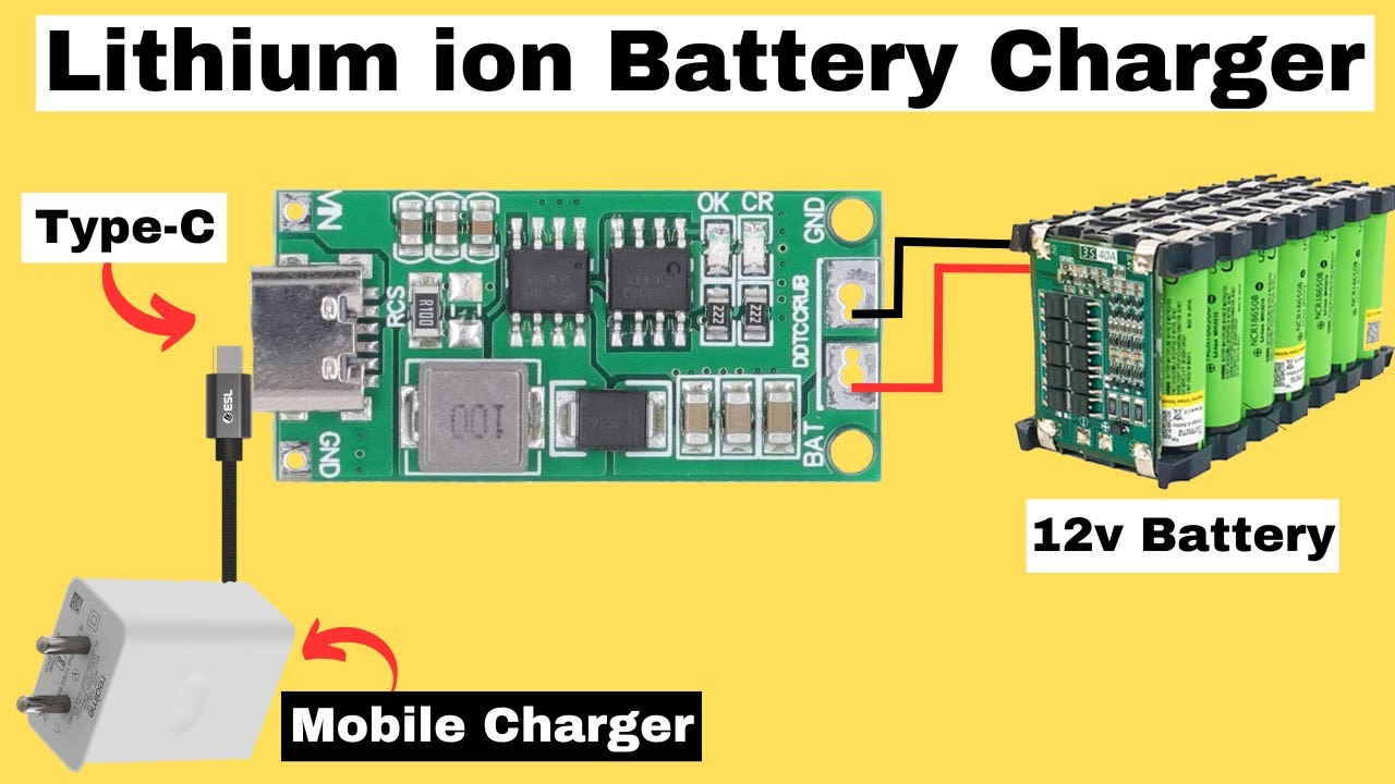 12 volt lithium battery charging module // Safe Charge 2s,3s and 4s lithum battery.