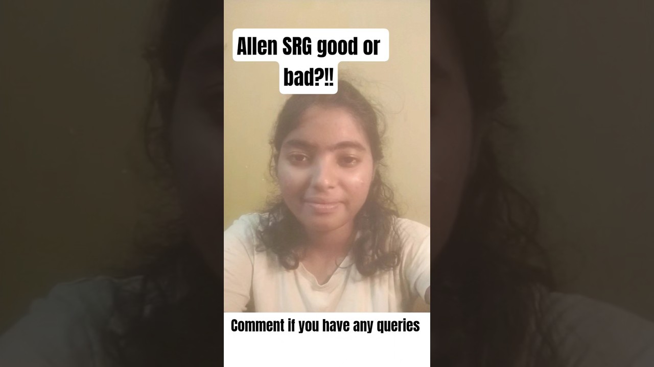 Allen srg paper honest review| #shorts #allen #neet