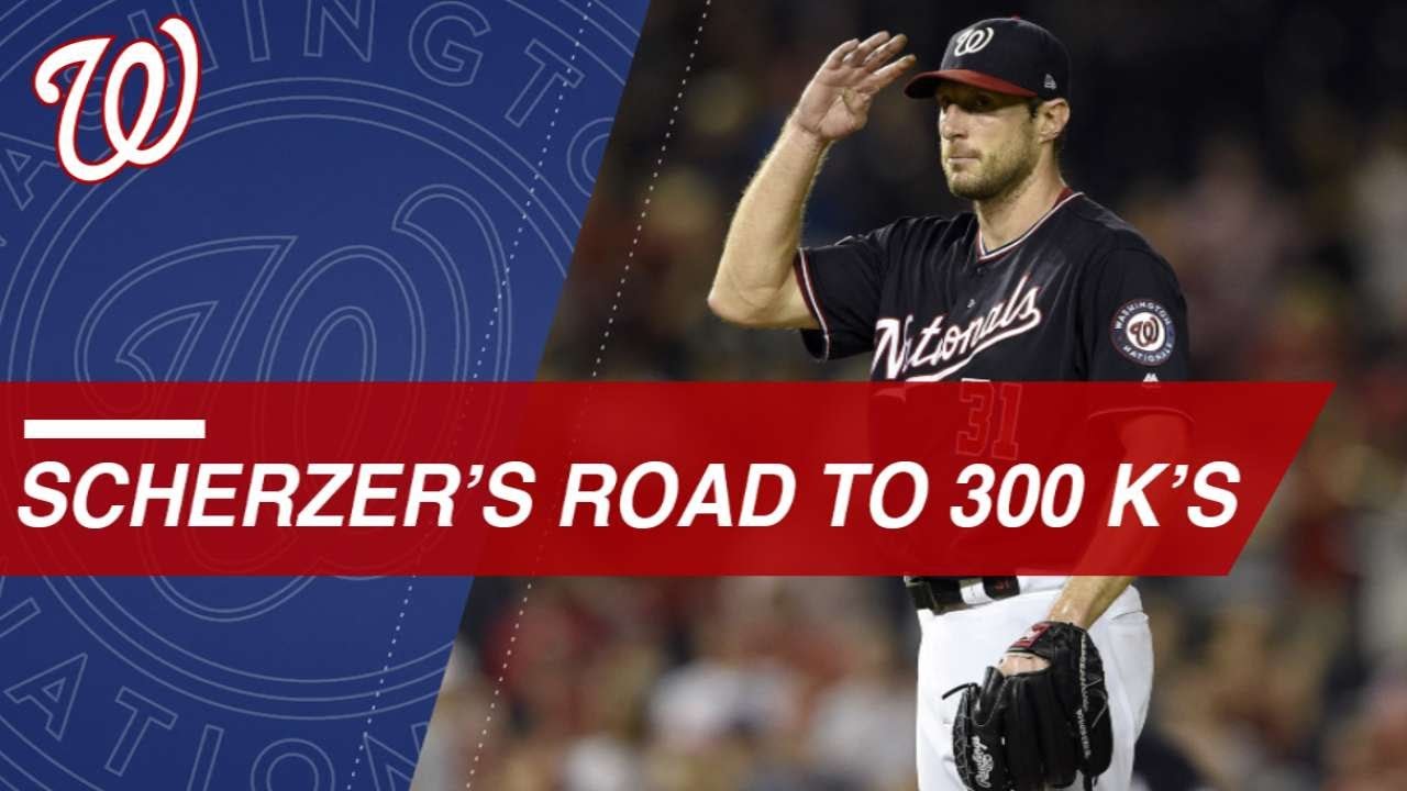 Scherzer's road to 300 strikeouts in 2018