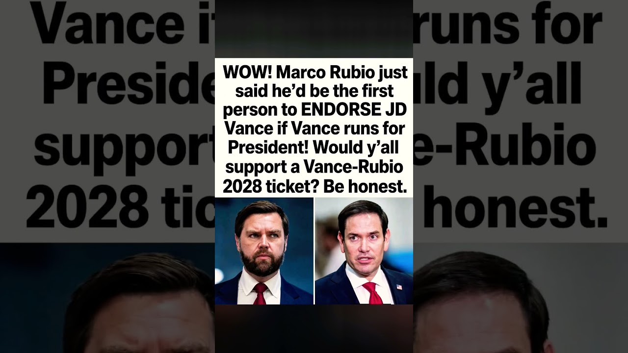 Marco Rubio Says He&rsquo;d Endorse JD Vance for President 👀 | Vance&ndash;Rubio 2028 Talk
