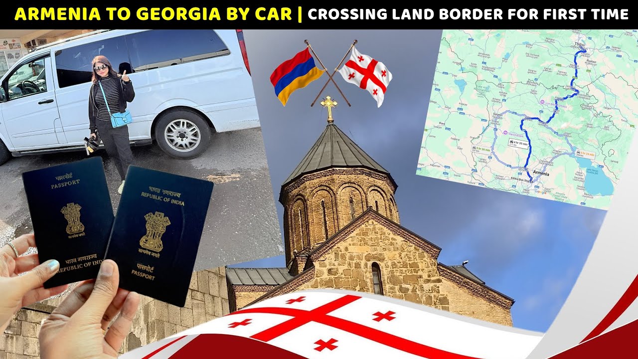How to travel Yerevan to Tbilisi by road | Land border experience in Armenia to Georgia🇬🇪  (Indian)
