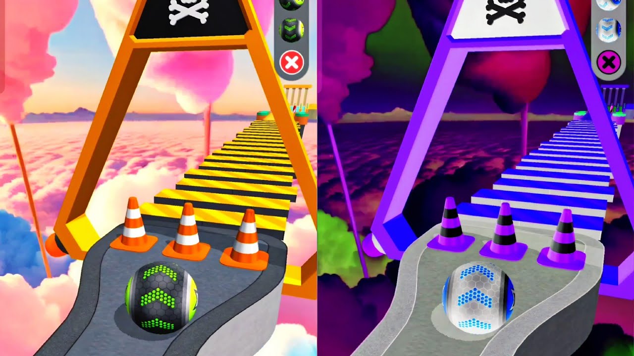 Going Balls Reverse Night Mode &ndash; Normal Can&rsquo;t Touch This Speedrun! #Gaming #Ball
