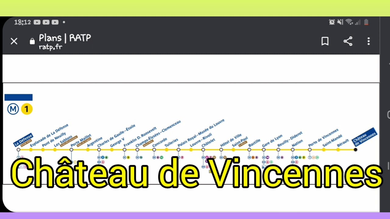 Annonce de Paris Métro ligne M1 : Direction La Défense Grande Arche