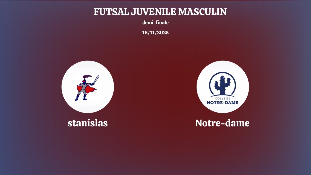 Stanislas vs Notre - Dame Demi-finale : Tournoi Notre-Dame JM
