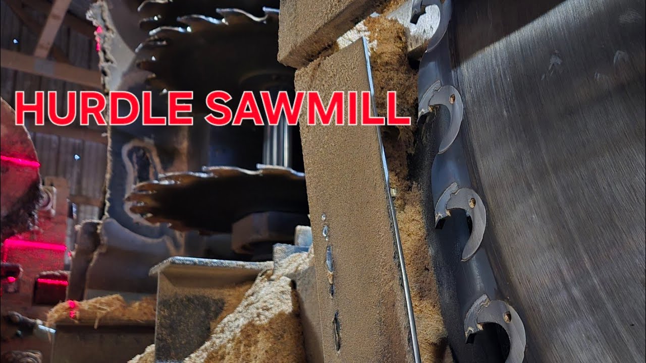 Hurdle Sawmill in Action. Vertical edger. Shot from Lid Cam. #sawmill #woodwork #woodworking